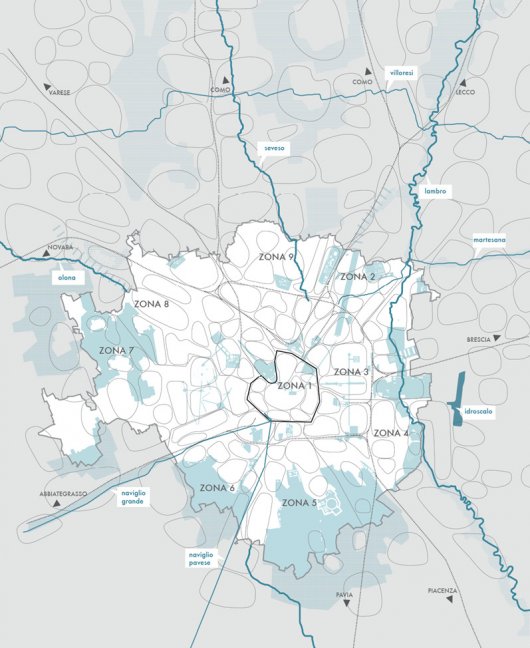 Fig. 2. Milano, i nuclei di identità locale (fonte: Comune di Milano 2012).